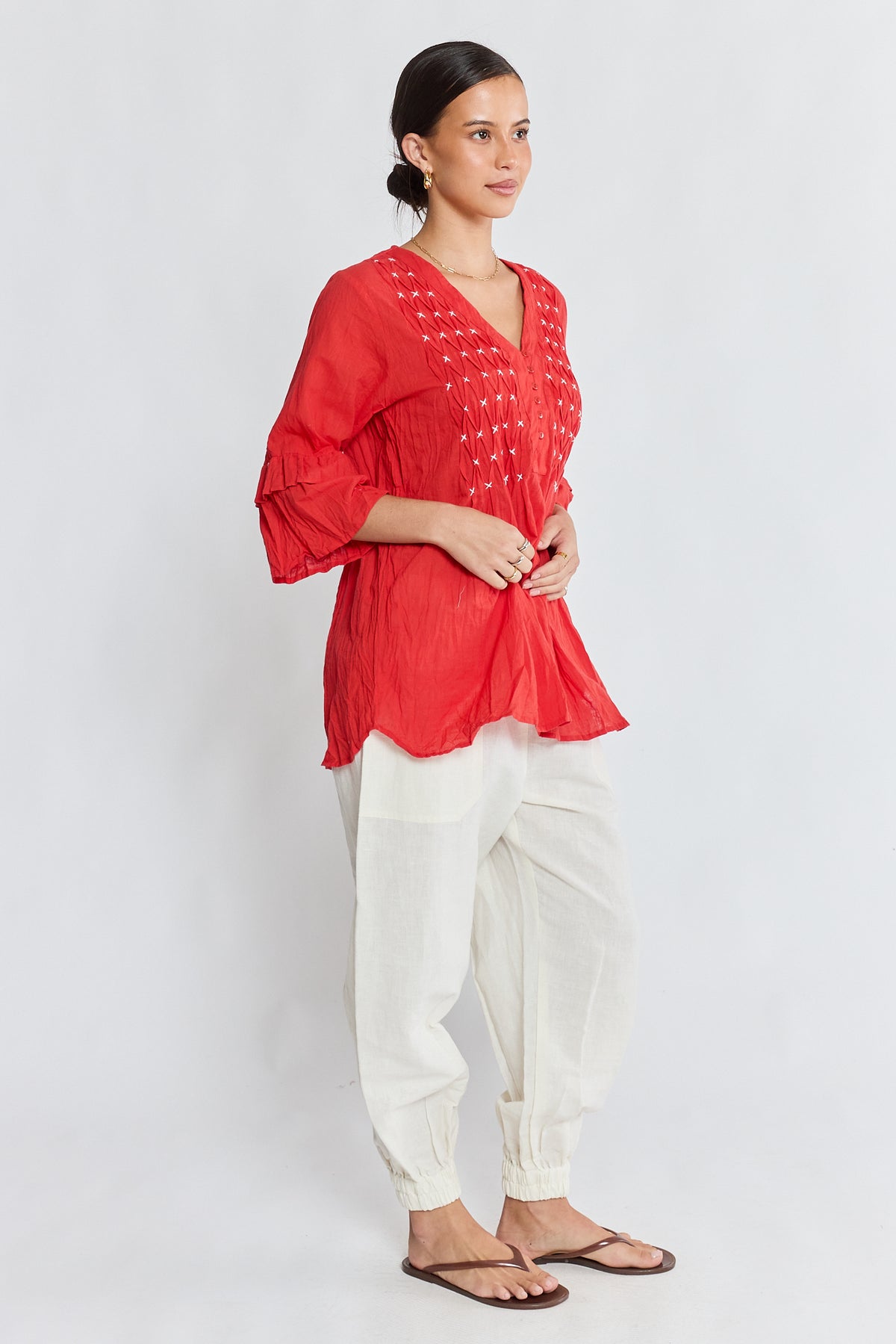 LulaLife Marilyn Shirt Red