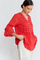 LulaLife Marilyn Shirt Red