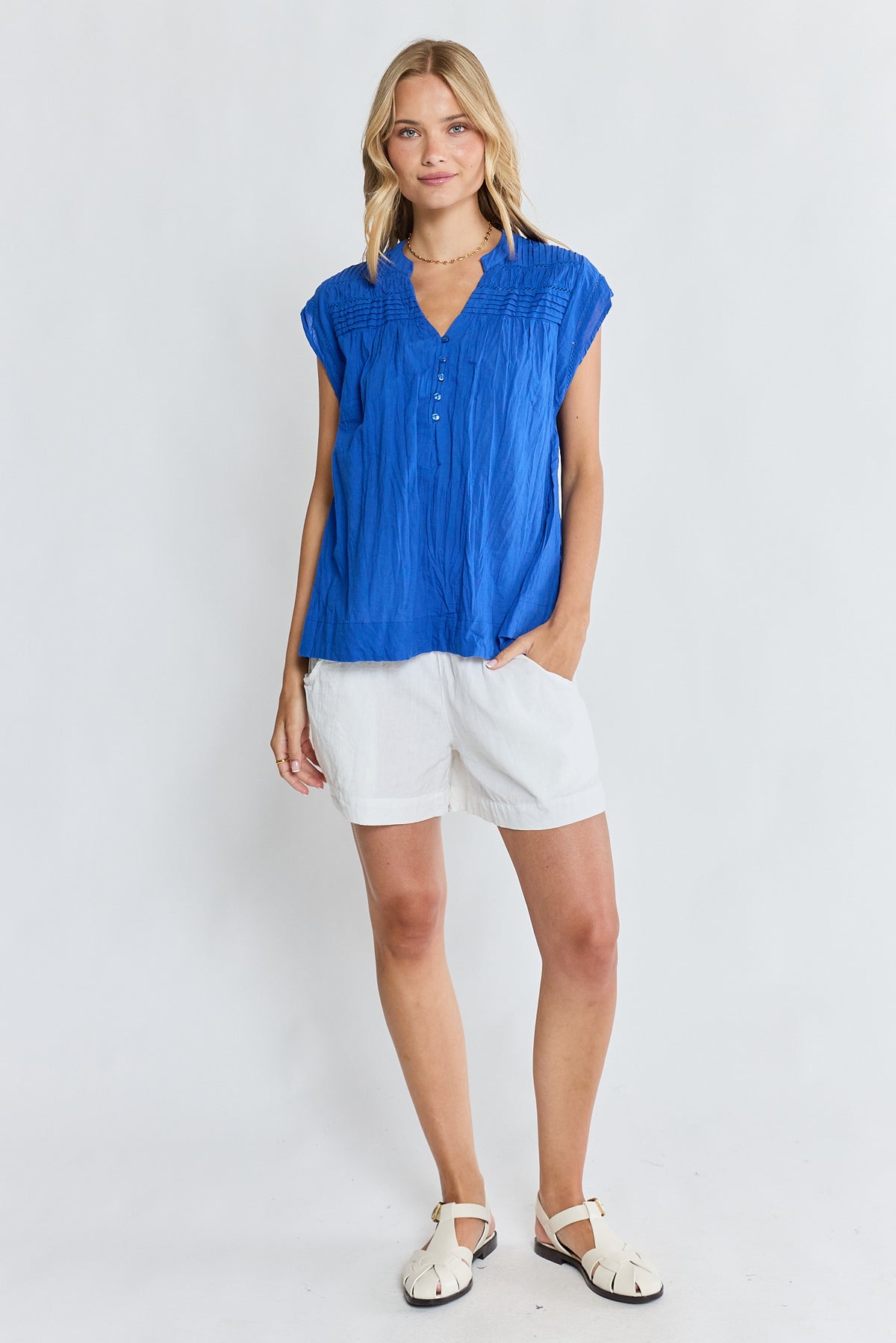 LulaLife Marilyn Top Azure