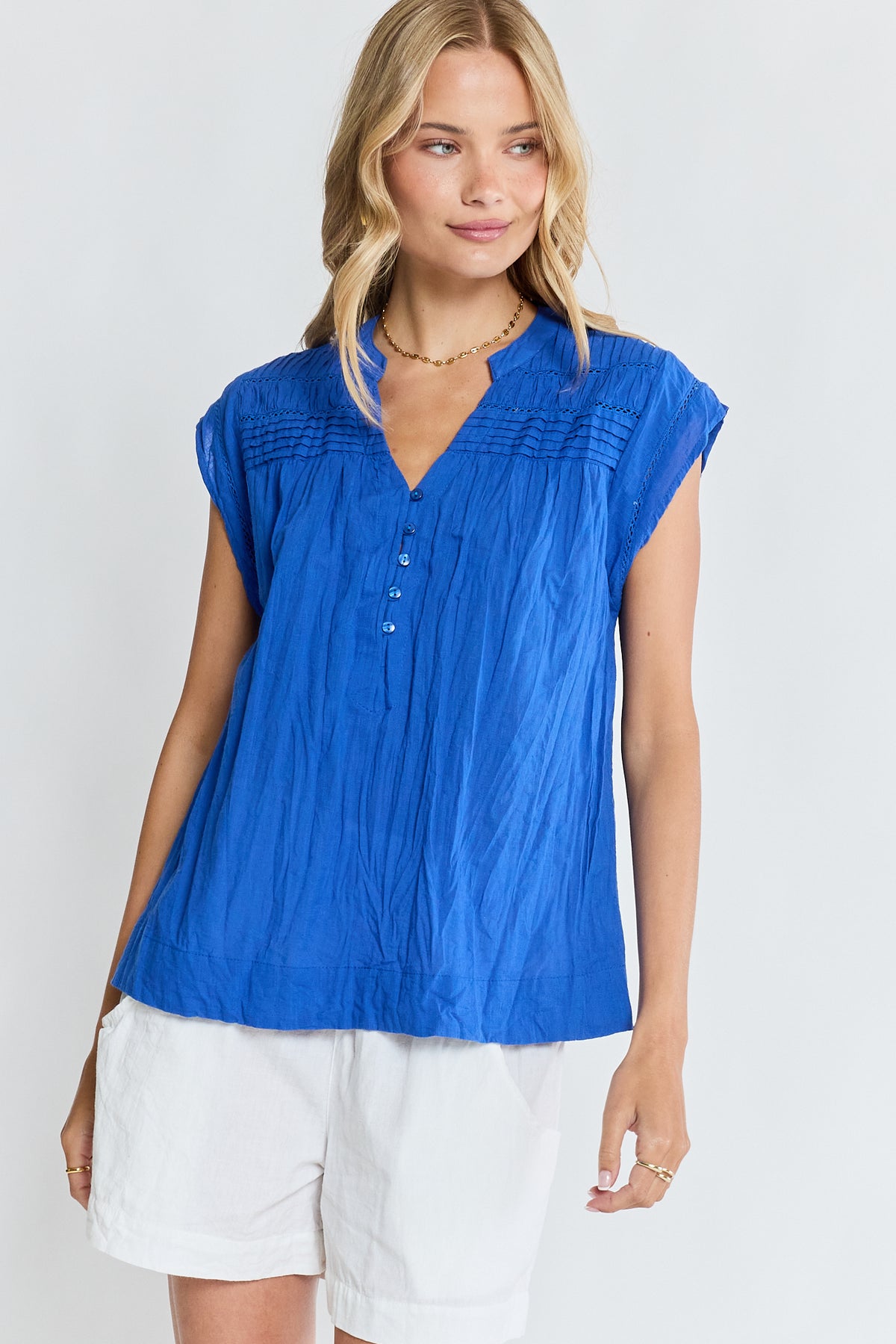 LulaLife Marilyn Top Azure