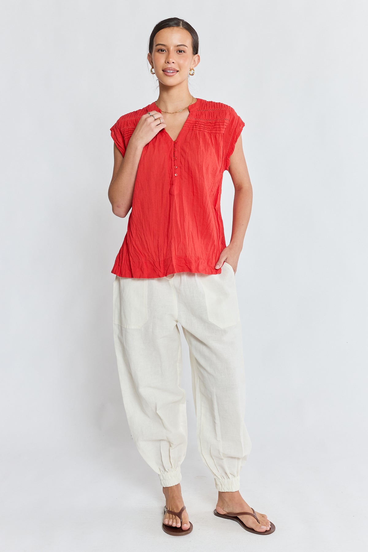 LulaLife Marilyn Top Red