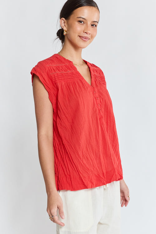 LulaLife Marilyn Top Red