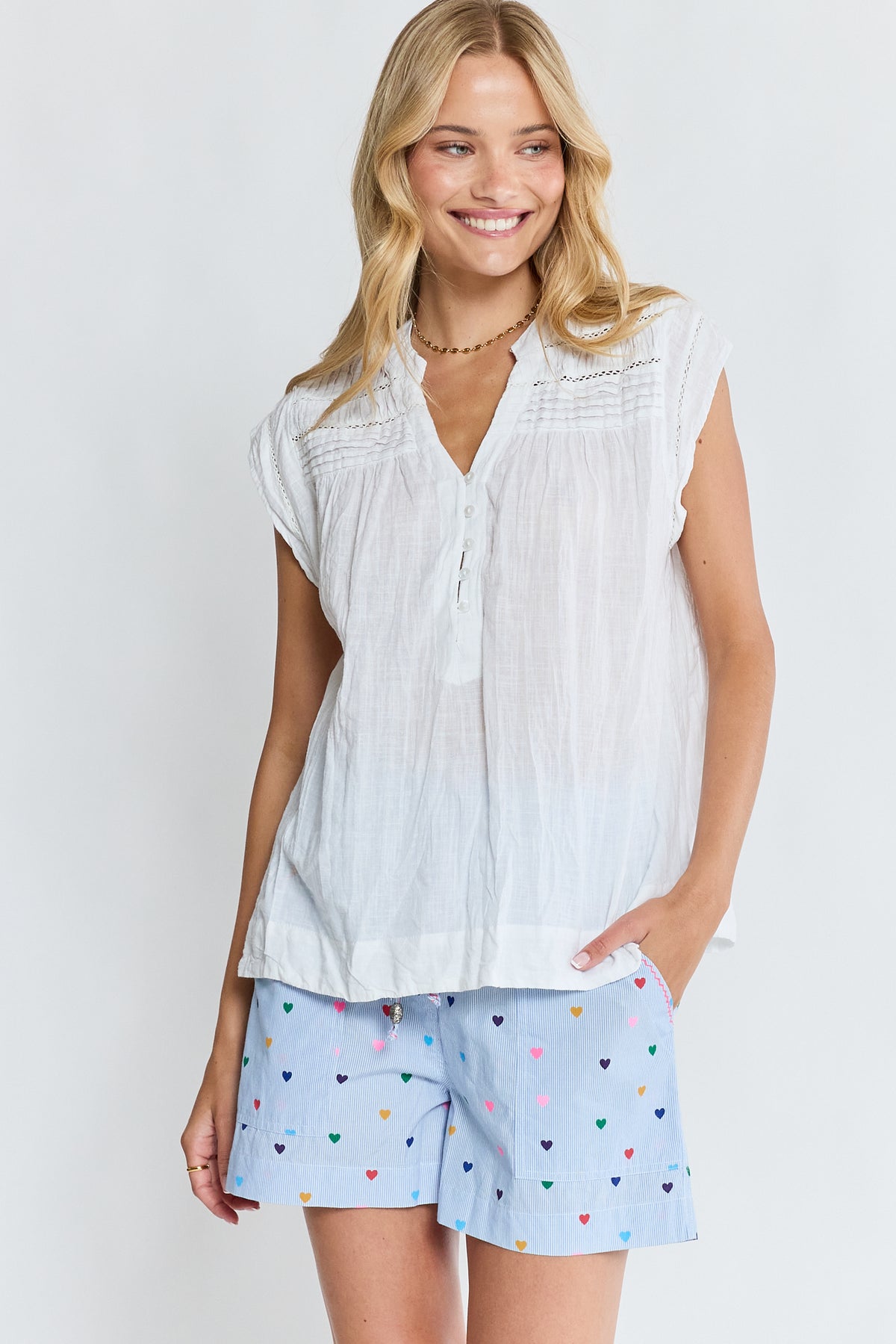 LulaLife Marilyn Top White