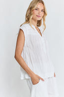 LulaLife Marilyn Top White