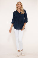 Lulalife Midori Shirt Navy | EXCLUSIVE