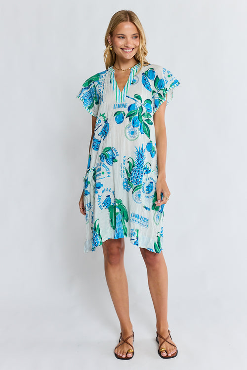LulaLife Portofino Dress Lagoon
