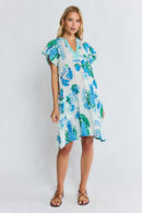 LulaLife Portofino Dress Lagoon