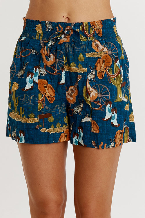 LulaLife Prairie Short Navy