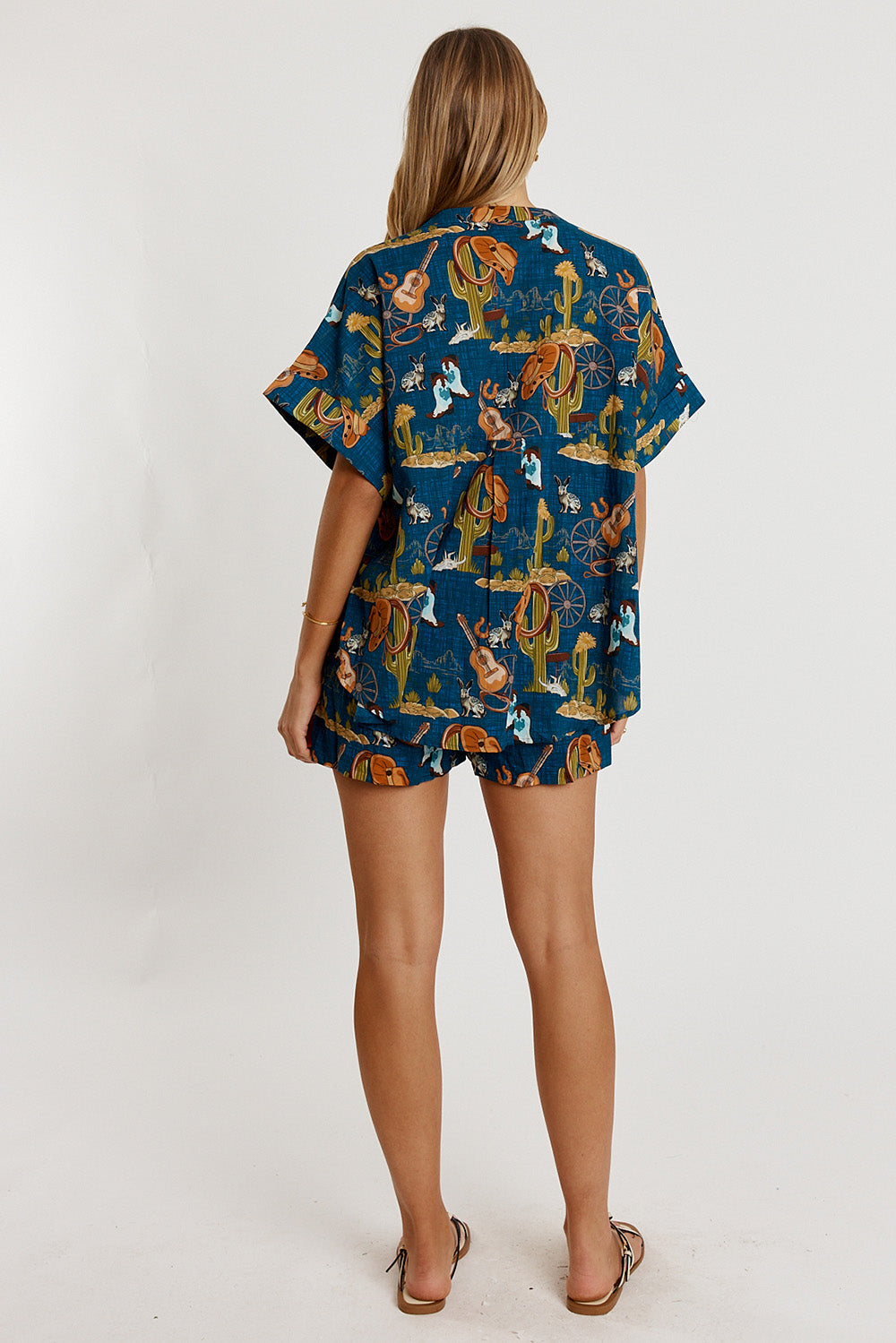 LulaLife Prairie Short Navy