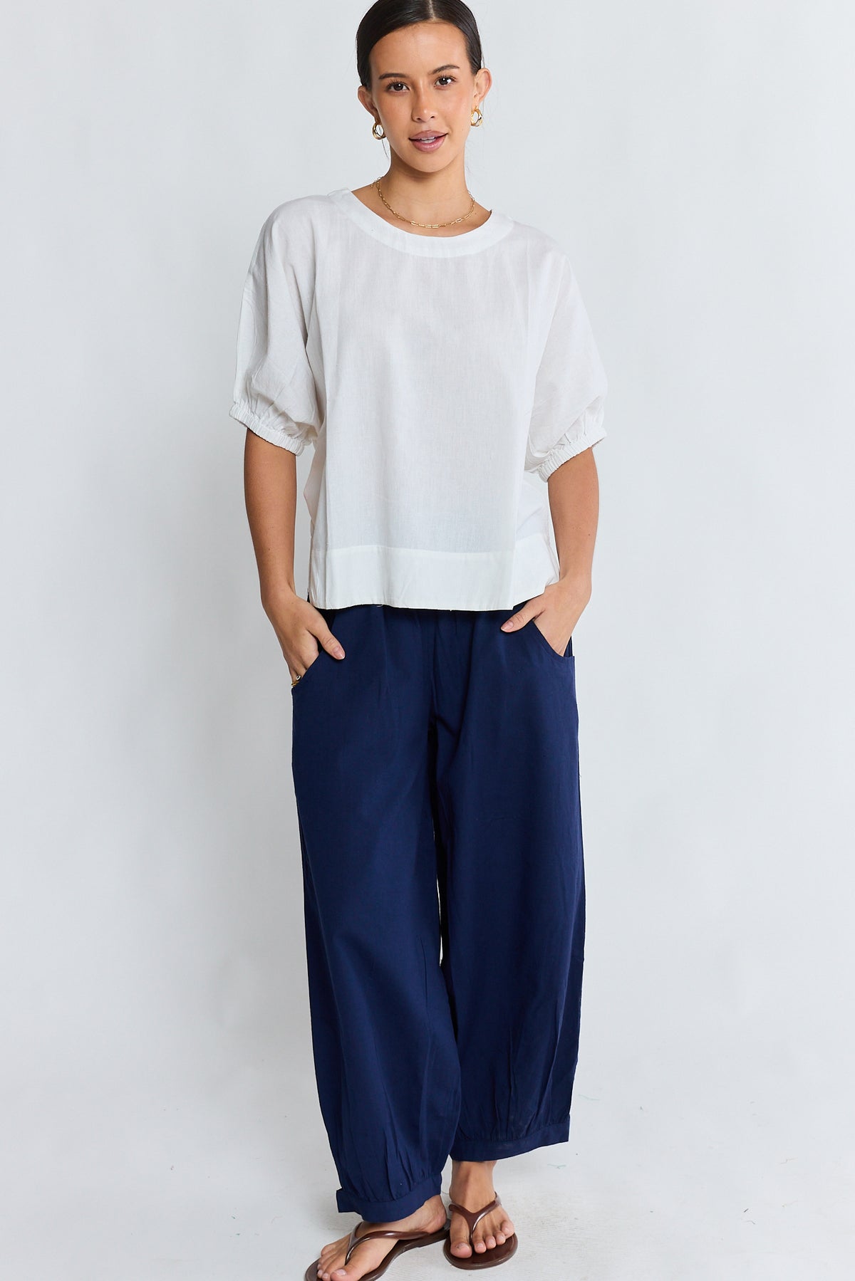 LulaLife Remi Balloon Pant Navy