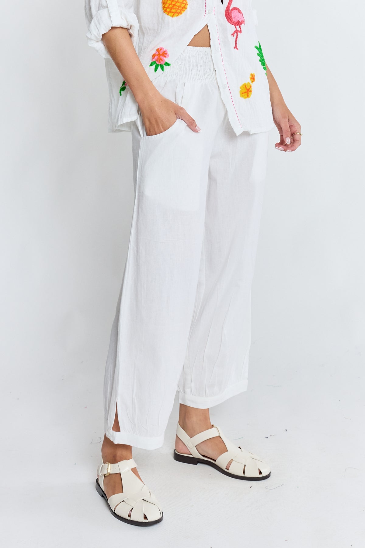 LulaLife Remi Balloon Pant White