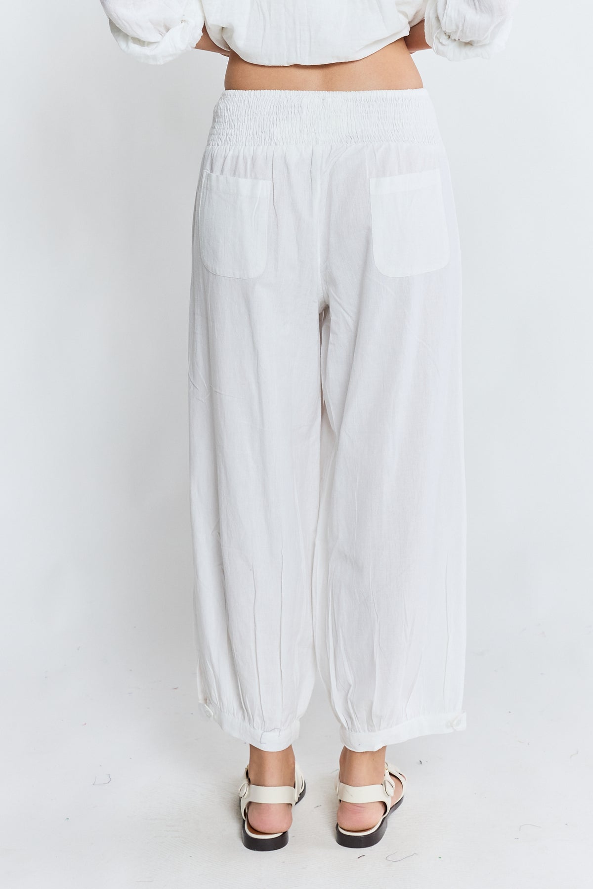 LulaLife Remi Balloon Pant White