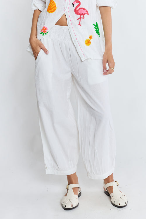 LulaLife Remi Balloon Pant White