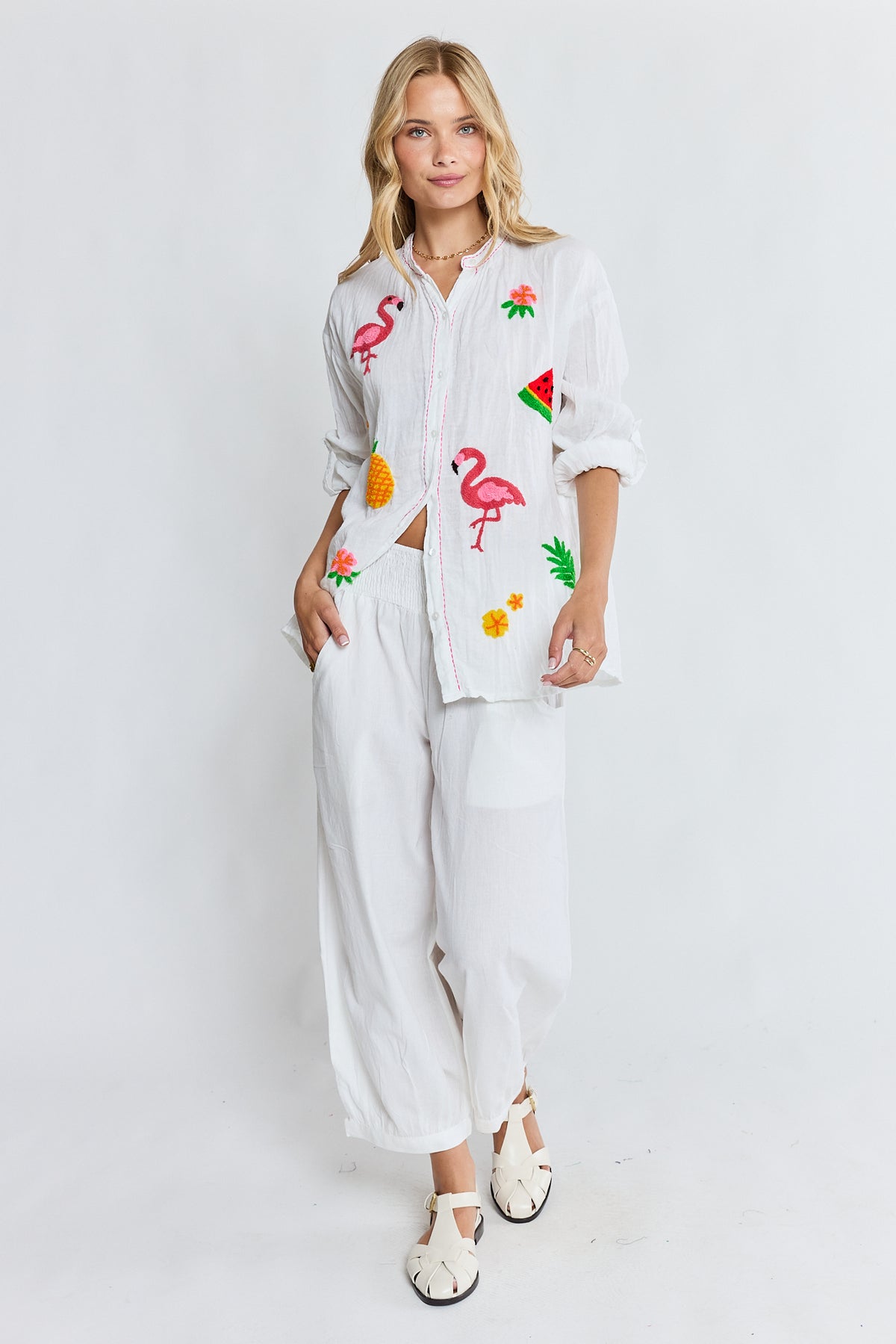 LulaLife Remi Balloon Pant White