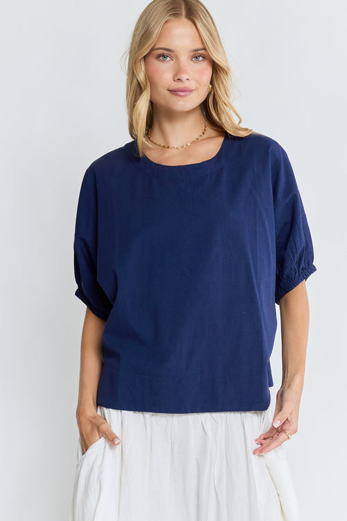 LulaLife Remi Top Navy