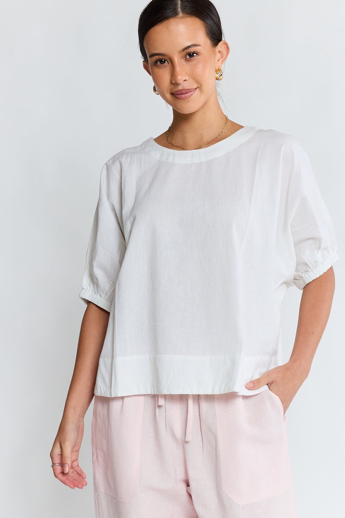 LulaLife Remi Top White