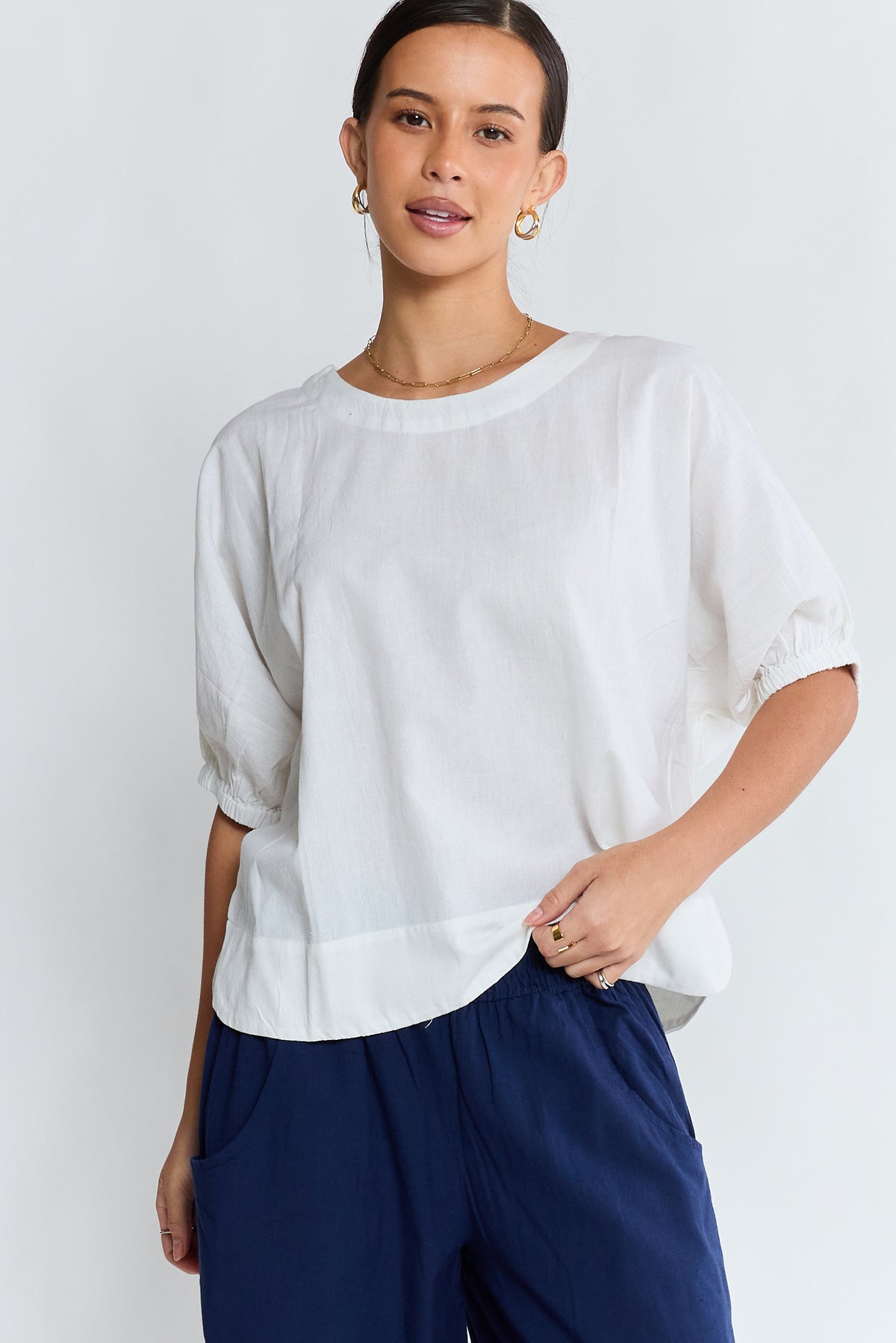 LulaLife Remi Top White