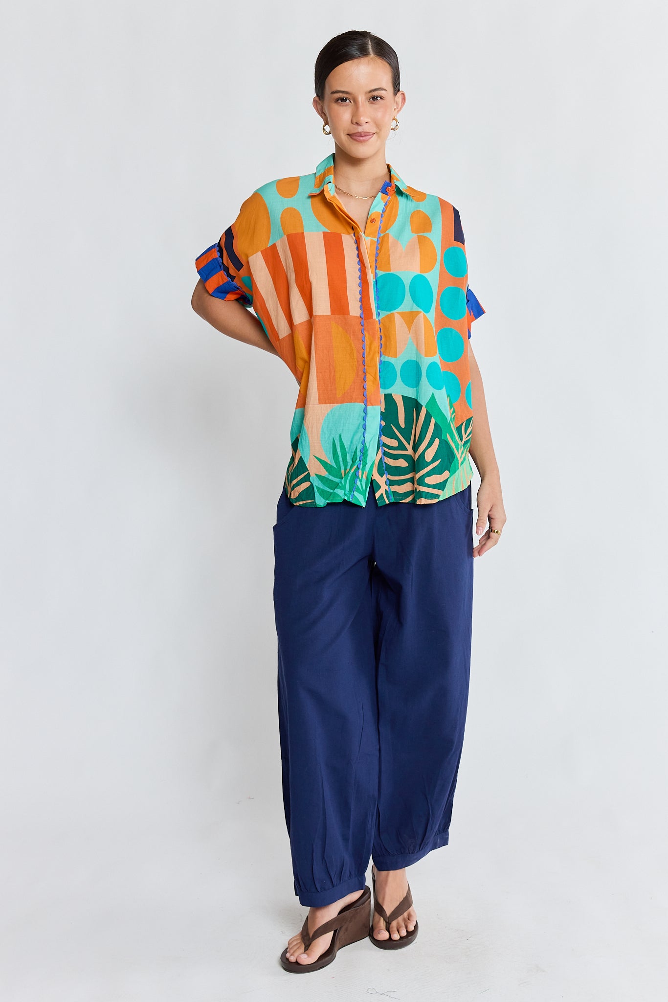 LulaLife Rhea Shirt Flame
