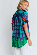 LulaLife Rhea Shirt Navy