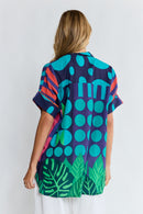 LulaLife Rhea Shirt Navy
