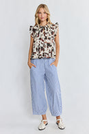 LulaLife Sylvie Balloon Pant Stripe
