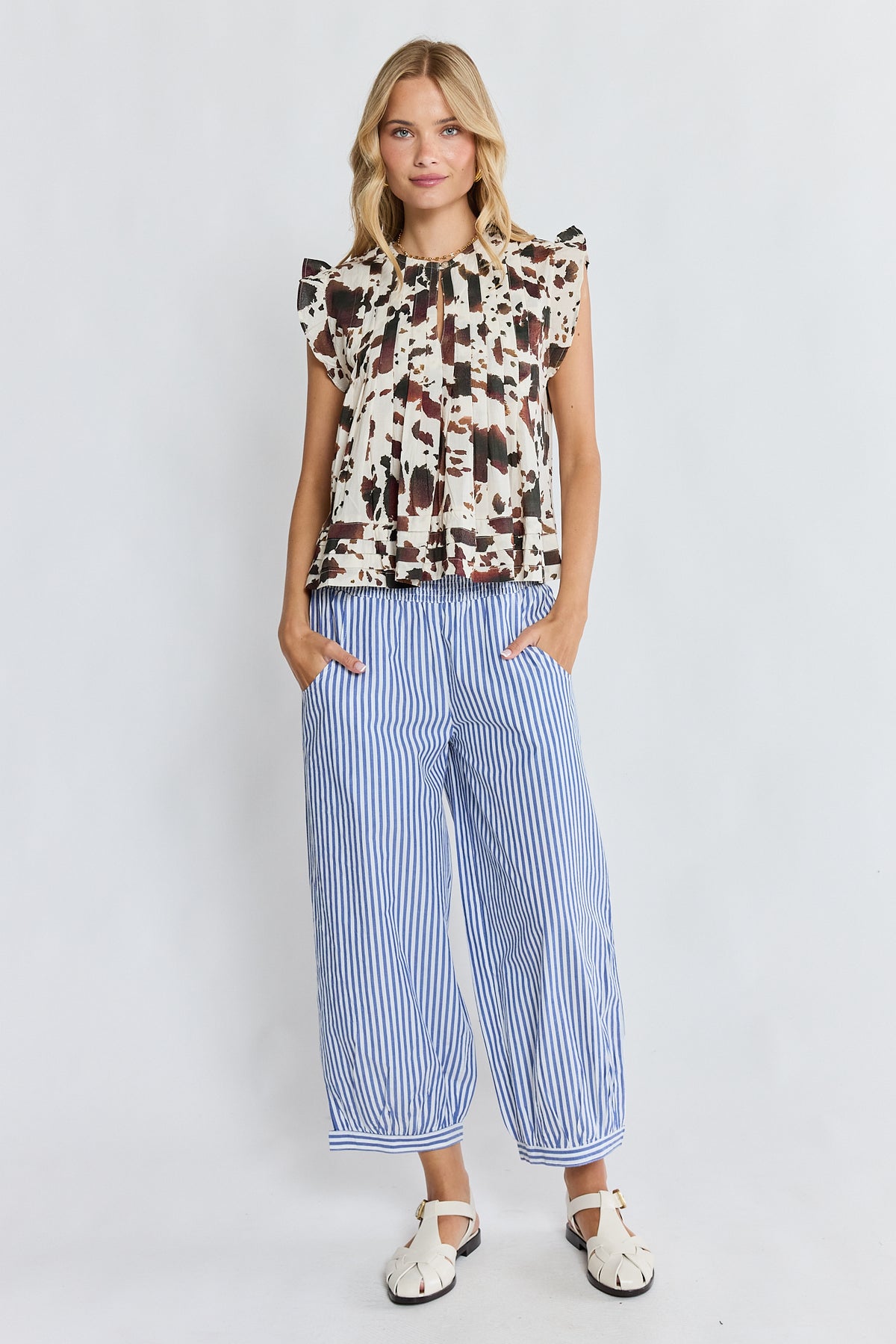 LulaLife Sylvie Balloon Pant Stripe