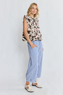 LulaLife Sylvie Balloon Pant Stripe
