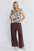 LulaLife Sylvie Top Cow Print