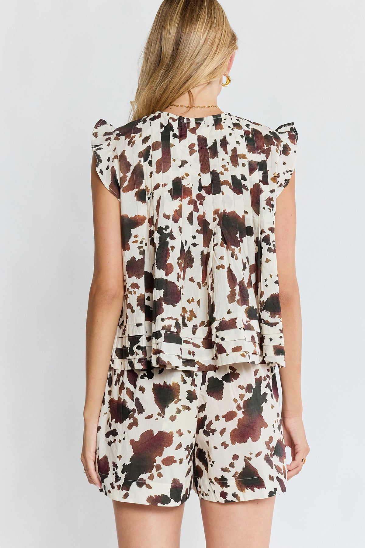 LulaLife Sylvie Top Cow Print