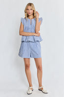 LulaLife Sylvie Short Stripe