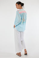LulaLife Trixie Beach Shirt Blue