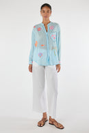 LulaLife Trixie Beach Shirt Blue