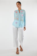 LulaLife Trixie Beach Shirt Blue