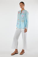 LulaLife Trixie Beach Shirt Blue