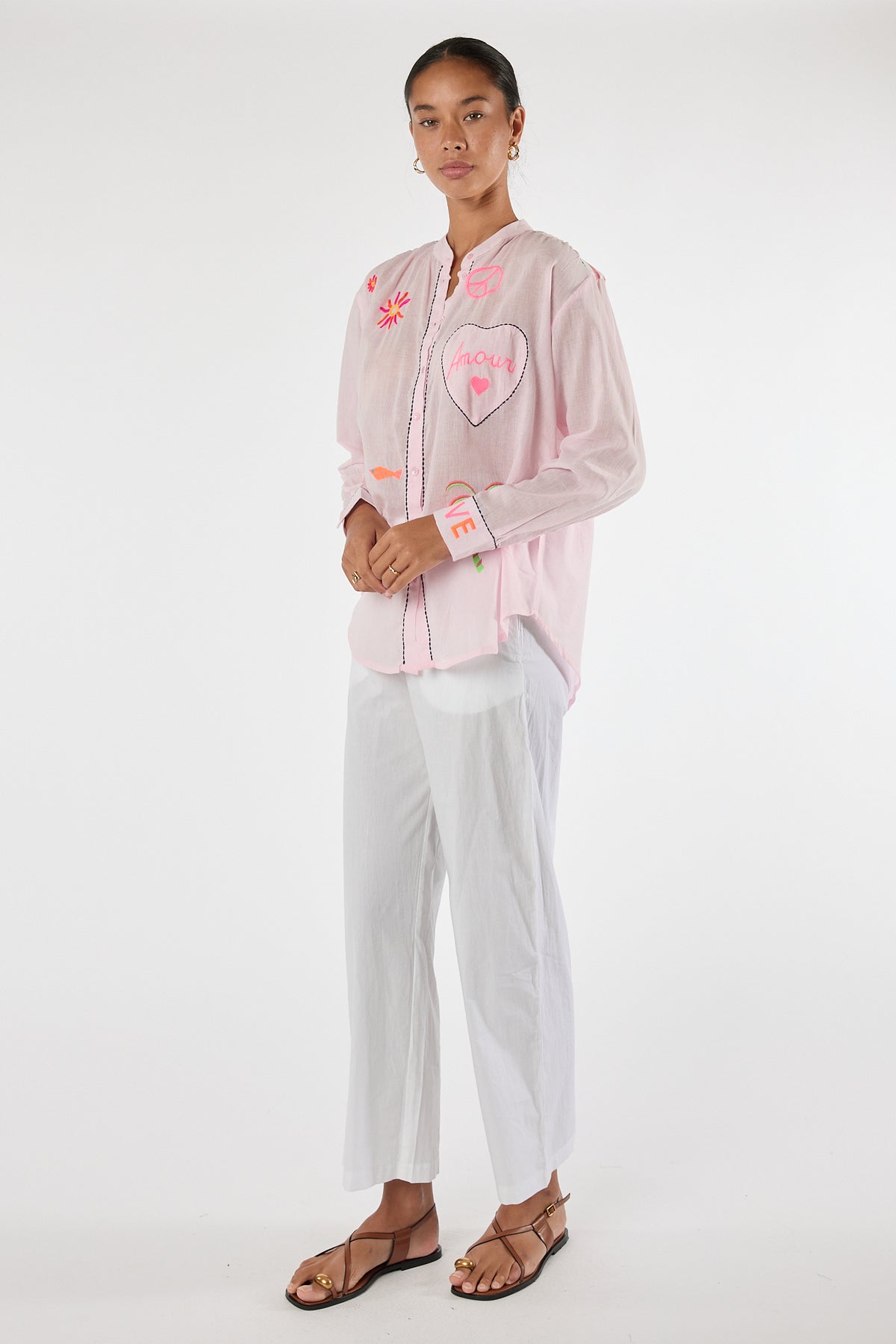 LulaLife Trixie Beach Shirt Pink