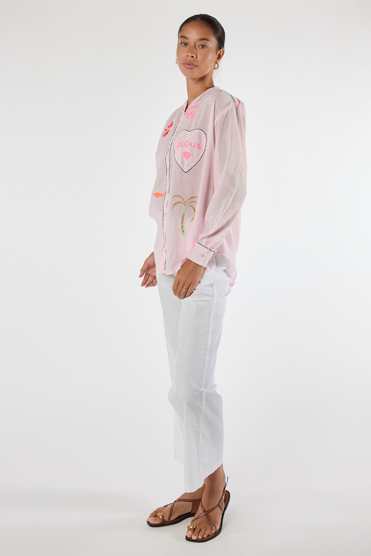LulaLife Trixie Beach Shirt Pink