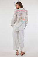 LulaLife Trixie Beach Shirt White
