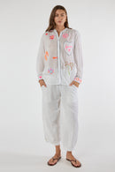 LulaLife Trixie Beach Shirt White