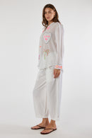 LulaLife Trixie Beach Shirt White