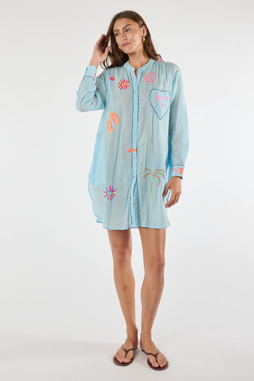 LulaLife Trixie Beach Shirtmaker Blue