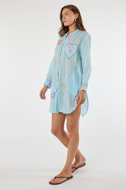 LulaLife Trixie Beach Shirtmaker Blue