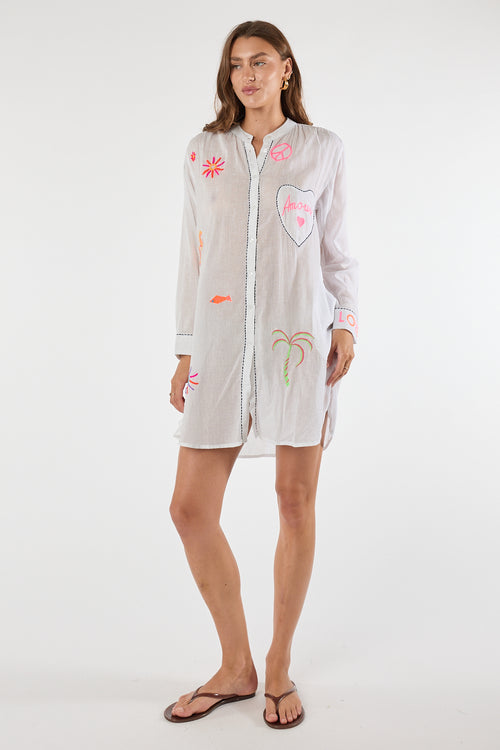 LulaLife Trixie Beach Shirtmaker White