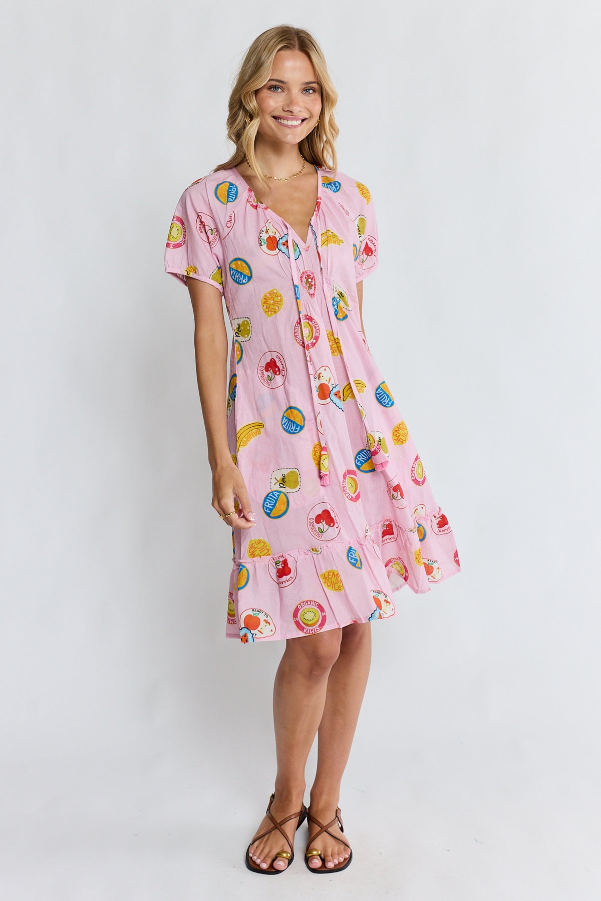 LulaLife Tutti Fruiti Dress Musk