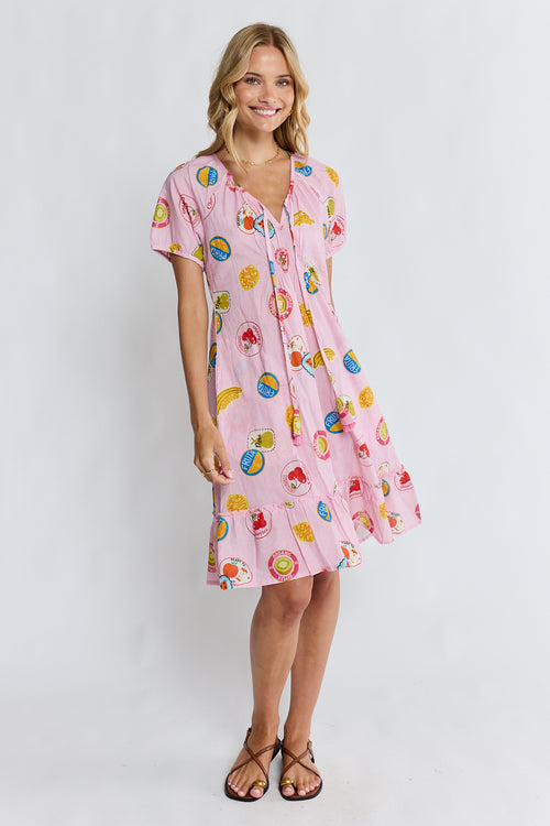 LulaLife Tutti Fruiti Dress Musk
