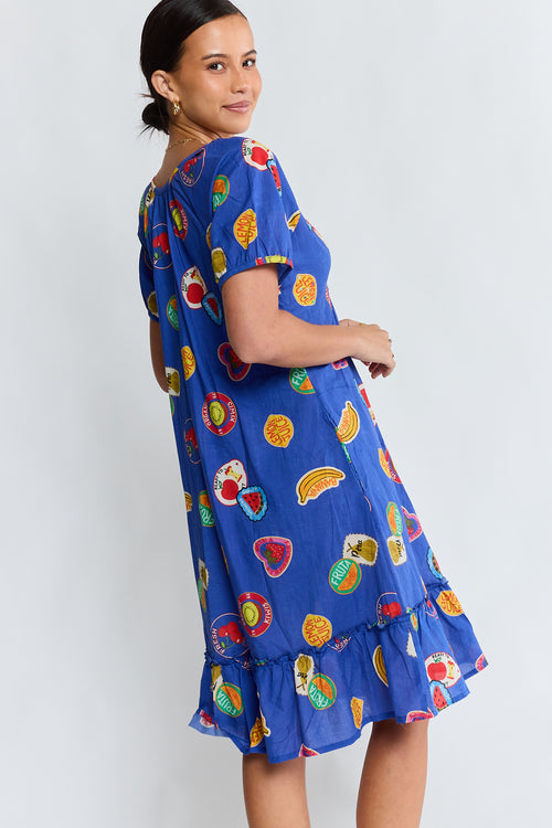 LulaLife Tutti Fruiti Dress Ocean