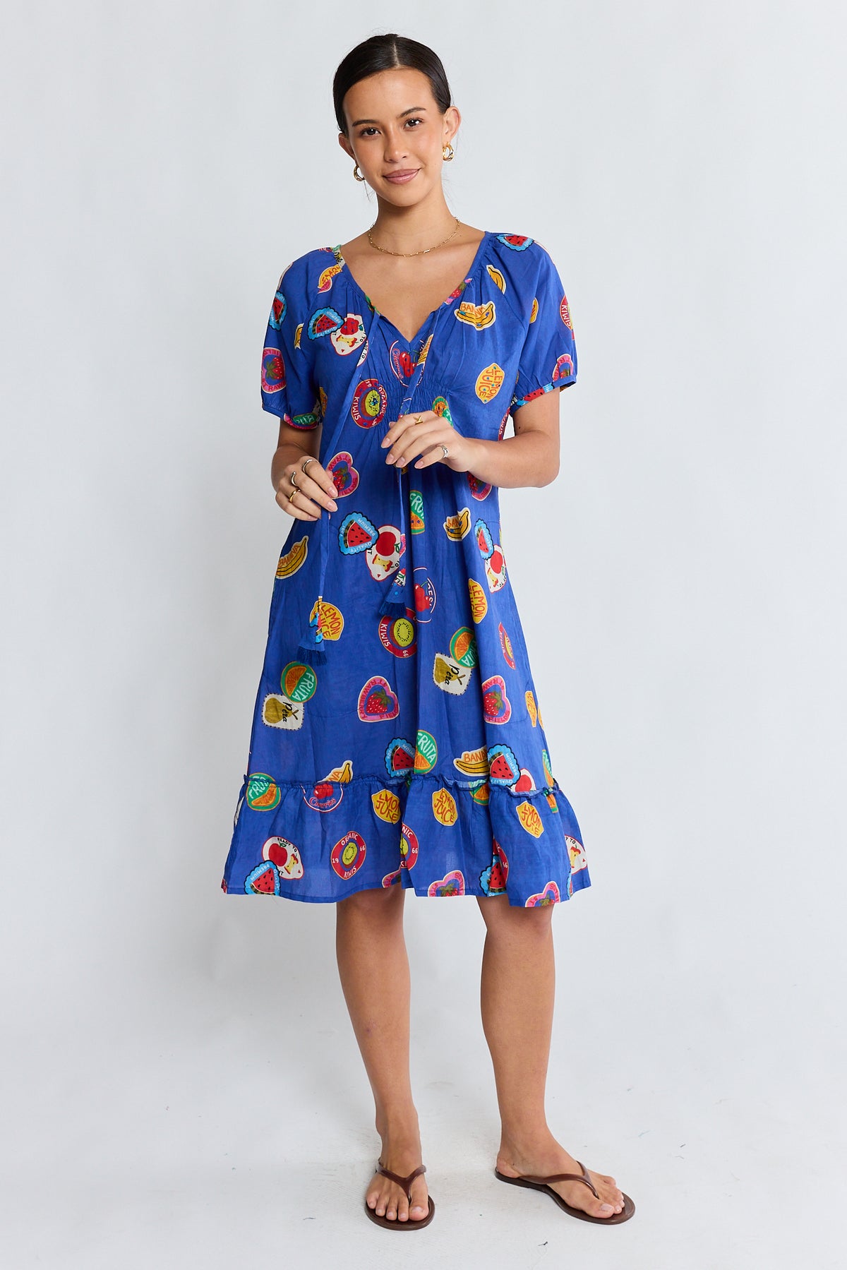 LulaLife Tutti Fruiti Dress Ocean