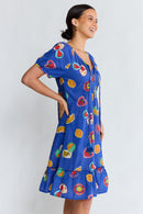 LulaLife Tutti Fruiti Dress Ocean