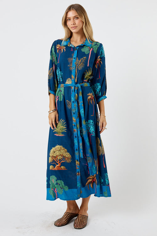 LulaLife Wanda Midi Navy