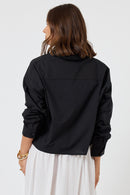 LulaLife Xenia Cropped Shirt Black