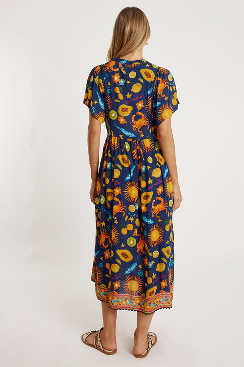 LulaLife Aliyah Midi Navy